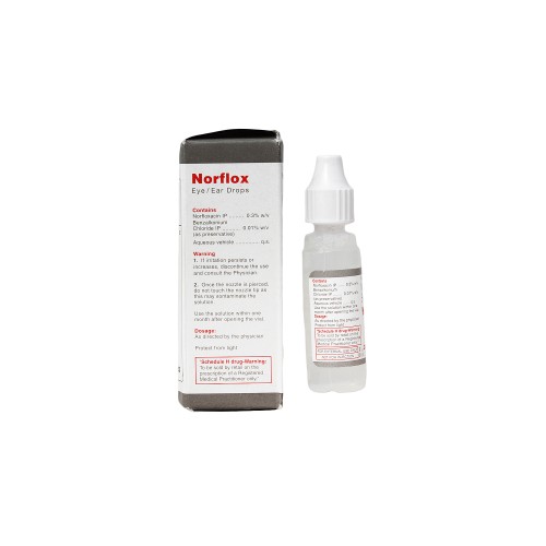 Norflox Eye Drop - 0.3% (10 ml) Eye Drop (Chibroxin)
