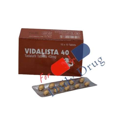 Vidalista 40 mg (Cialis by Eli Lilly is the famous brand in USA having salt Tadalafil.)