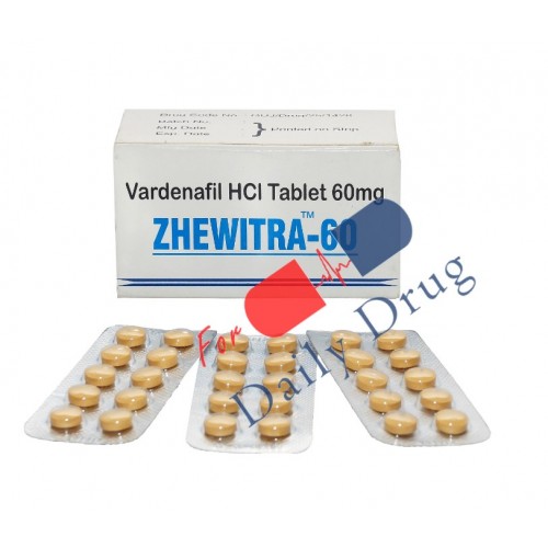 Zhewitra 60 mg (Levitra is main patent drug brand in US for the salt verdanafil hcl. Other brand is Staxyn for the same.)